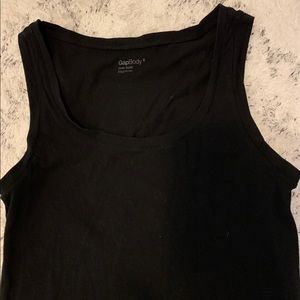 Scoop Neck Tank Top. Black. By Gap Body